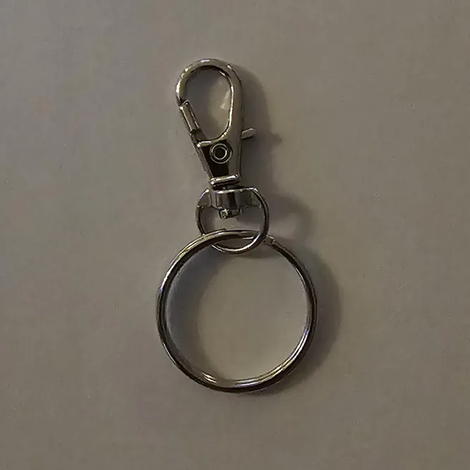 Hovedbilde Karabinkrok med nøkkelring 5-pk