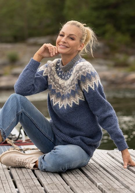 Hovedbilde Kraft genser jeansblå