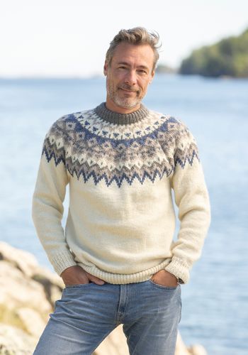 Kraft genser naturhvit